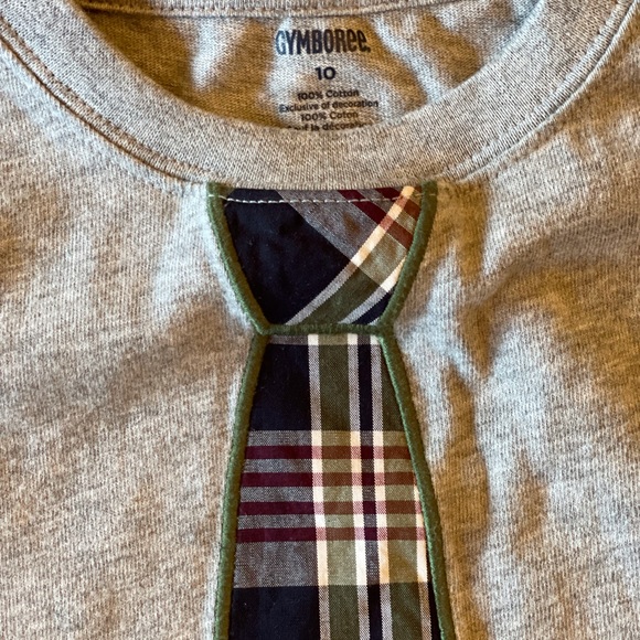 GYMBOREE short sleeve T-shirt with fake tie. Size 10 - Picture 2 of 5
